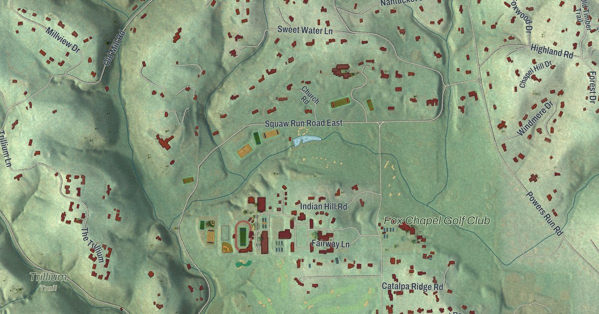 Map of Fox Chapel, Pennsylvania in 2026