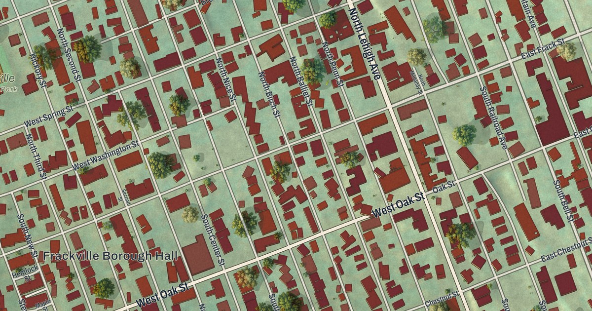Map of Frackville, Pennsylvania in 2026