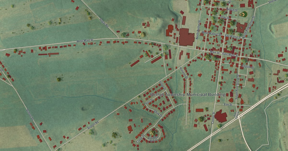 Map of Fredericksburg, Lebanon County, Pennsylvania in 2026