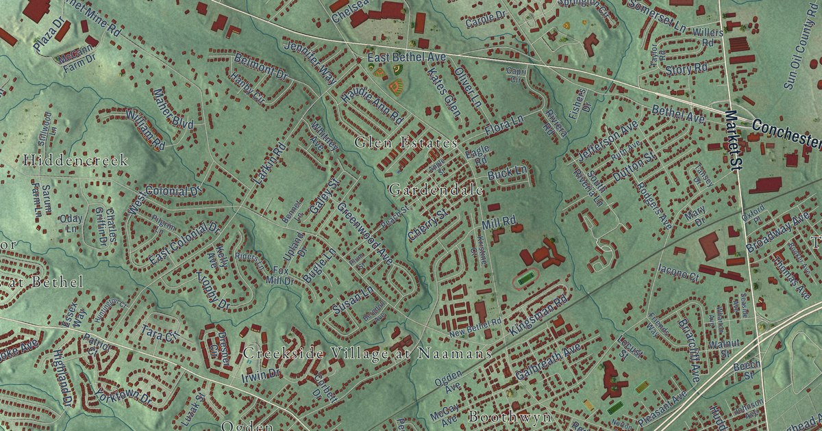 Detailed Map of Garnet Valley, Pennsylvania
