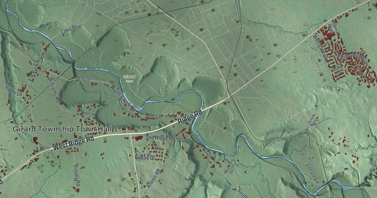 Map of Girard Township, Erie County, Pennsylvania in 2026