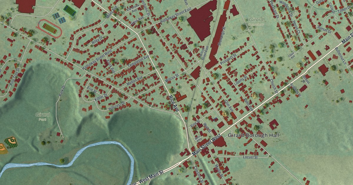 Map of Girard Borough, Erie County, Pennsylvania in 2026