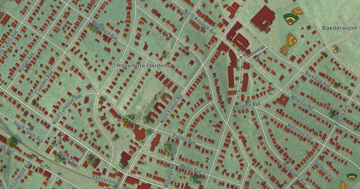 Map of Glenside, Pennsylvania in 2026