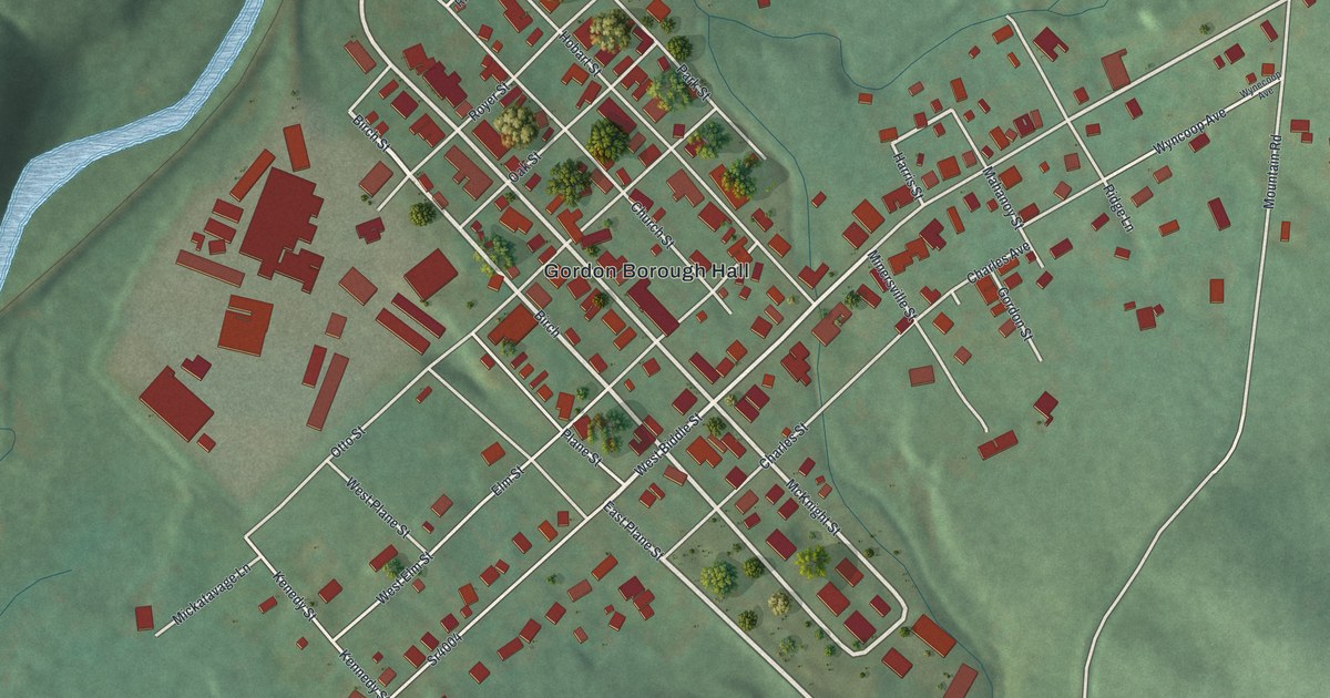 Map of Gordon, Pennsylvania in 2026