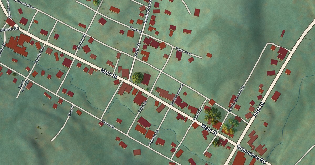 Map of Grampian, Pennsylvania in 2026