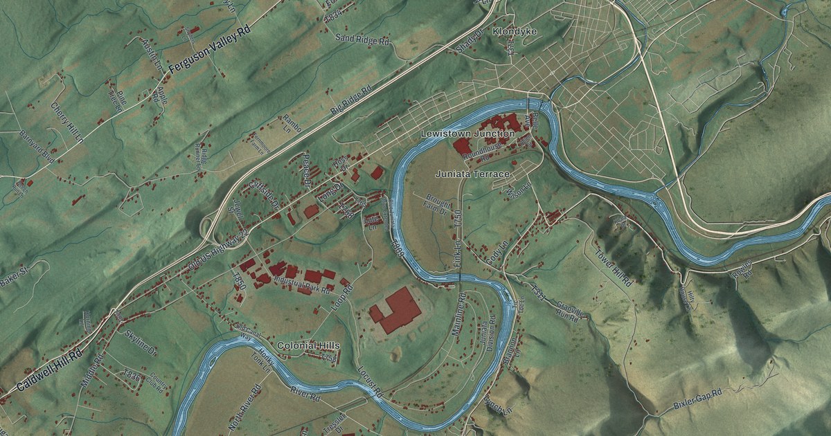Map of Granville, Mifflin County, Pennsylvania in 2026