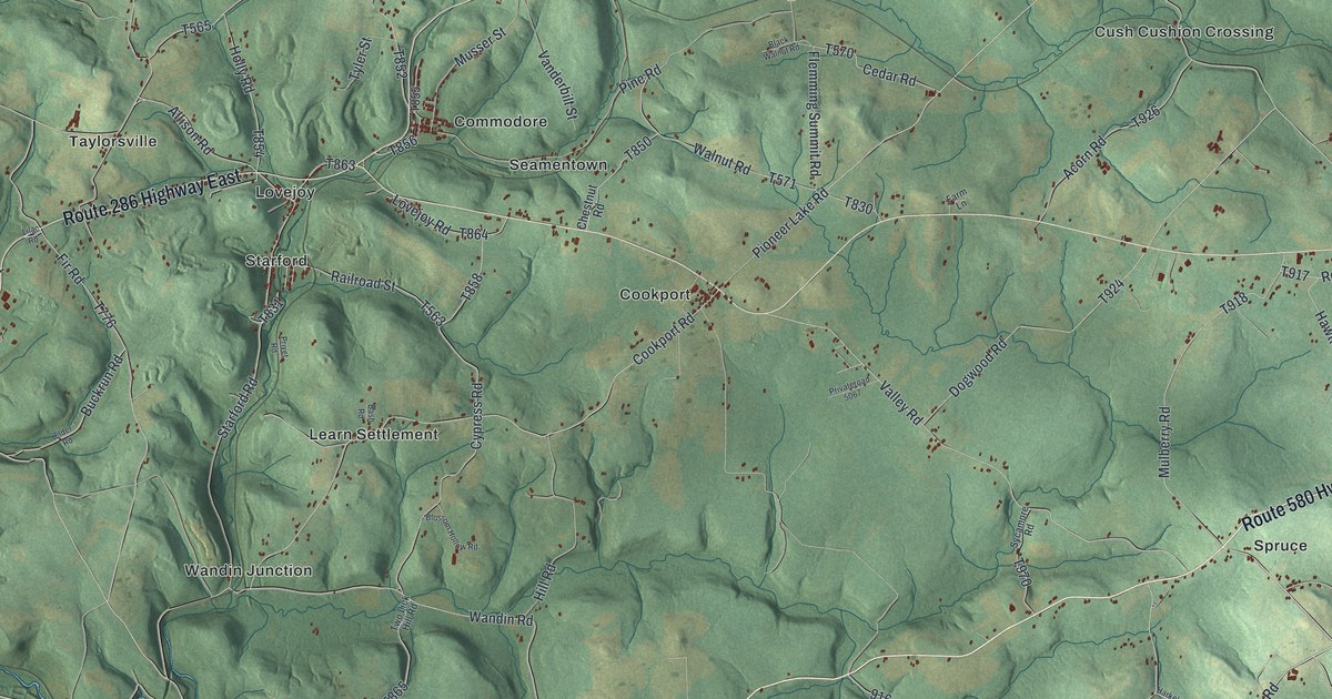 Map of Green, Indiana County, Pennsylvania in 2026