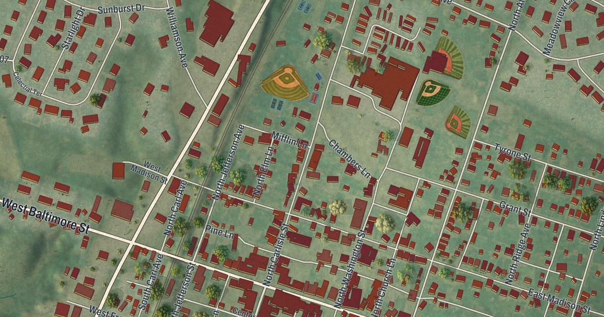 Map of Greencastle, Pennsylvania in 2026