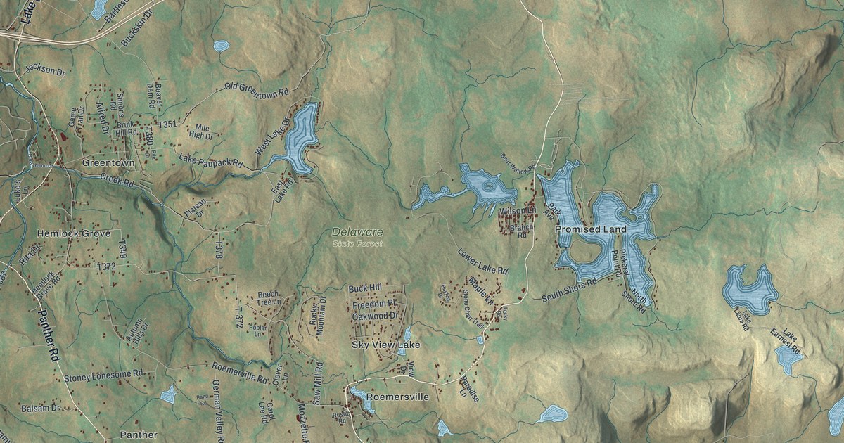 Map of Greene, Pike County, Pennsylvania in 2026
