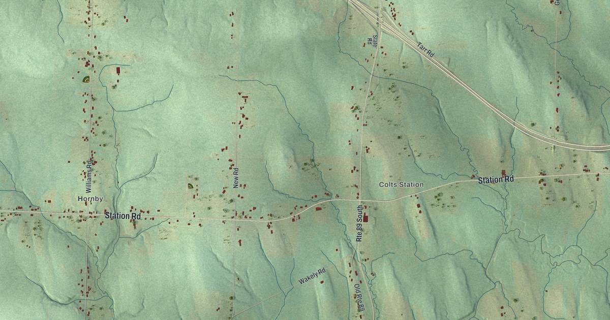 Map of Greenfield, Erie County, Pennsylvania in 2026