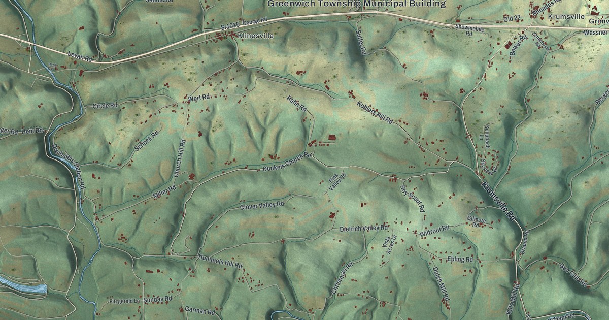 Map of Greenwich, Pennsylvania in 2026