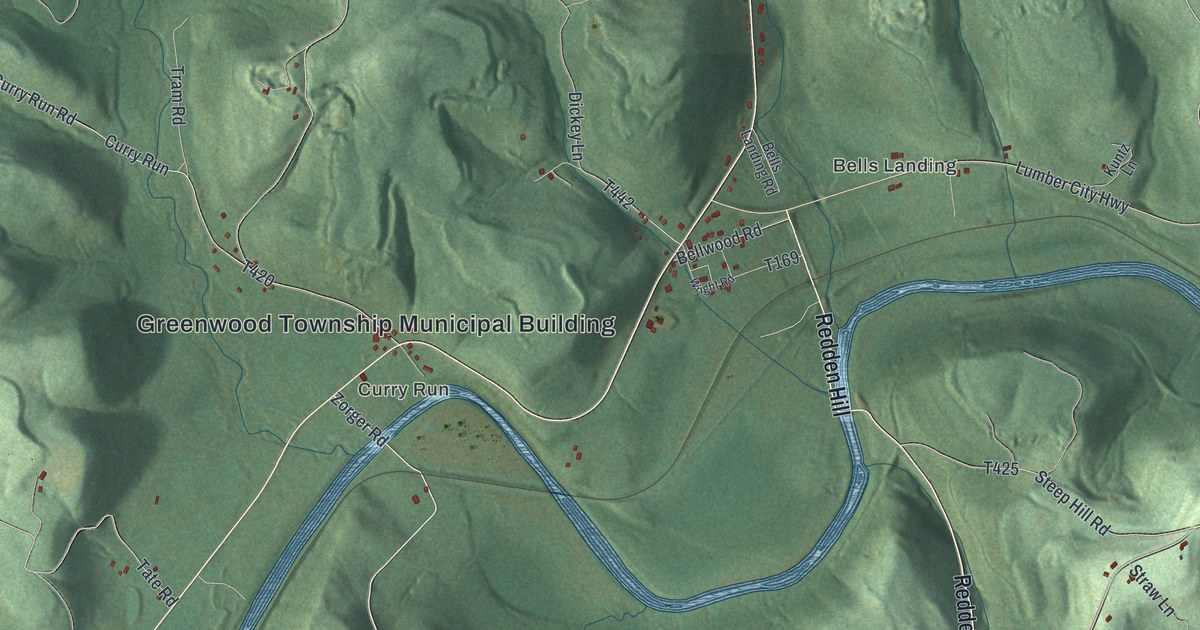Map of Greenwood, Clearfield County, Pennsylvania in 2026