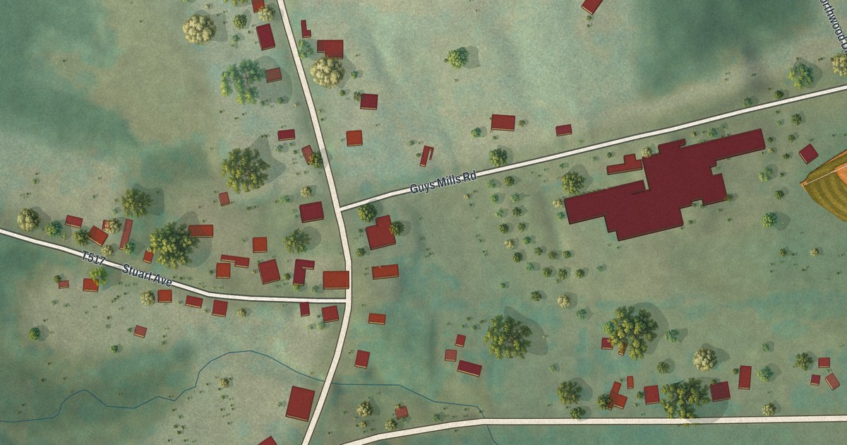 Map of Guys Mills, Pennsylvania in 2026
