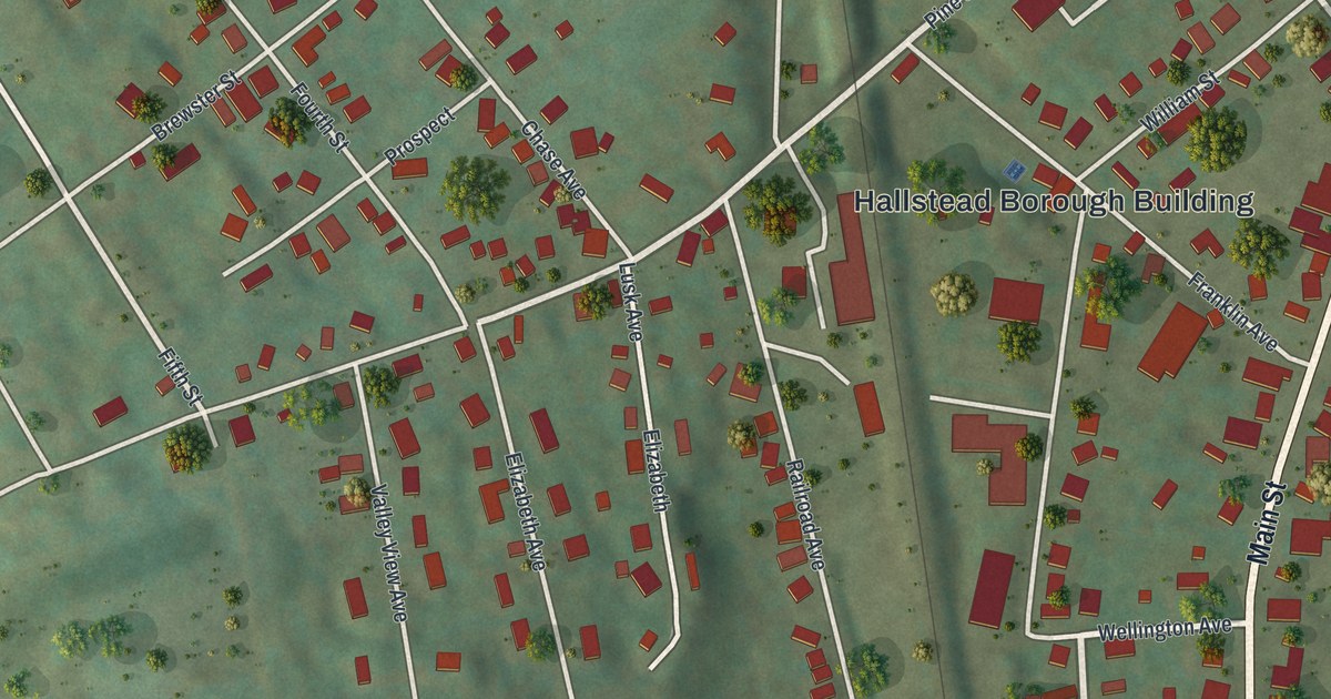 Map of Hallstead, Pennsylvania in 2026