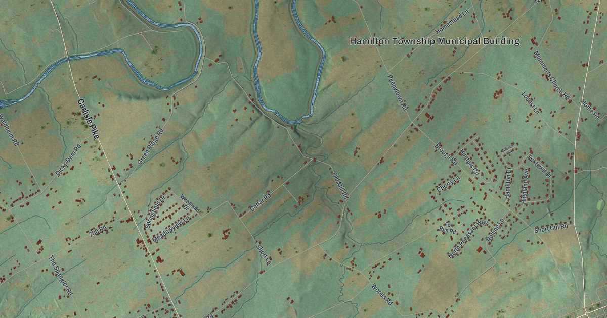 Map of Hamilton, Adams County, Pennsylvania in 2026