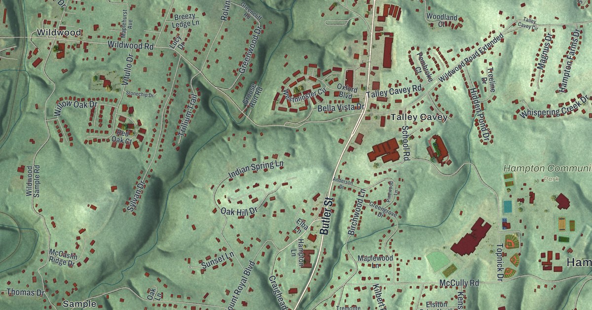 Map of Hampton, Pennsylvania in 2026