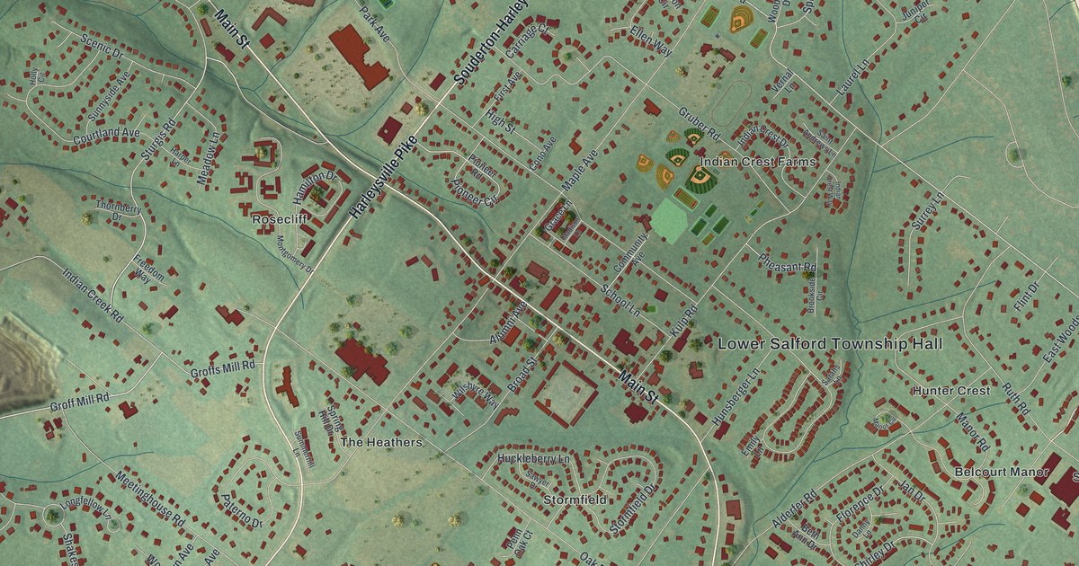 Map of Harleysville, Pennsylvania in 2026