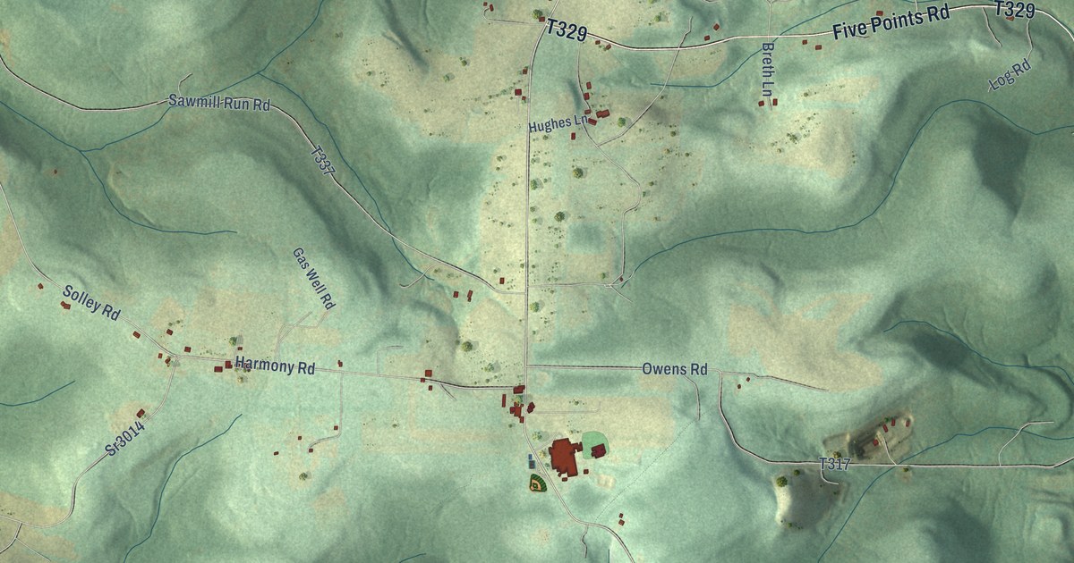 Detailed Map of Harmony, Clearfield County, Pennsylvania