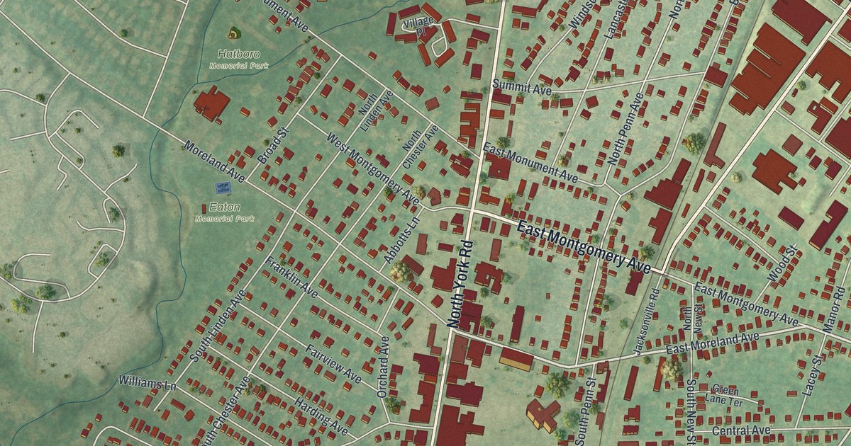 Map of Hatboro, Pennsylvania in 2026