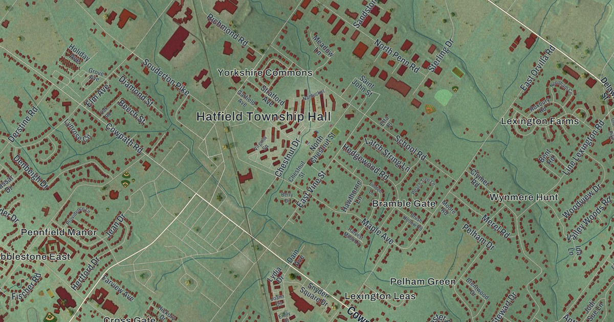 Map of Hatfield Township, Pennsylvania in 2026