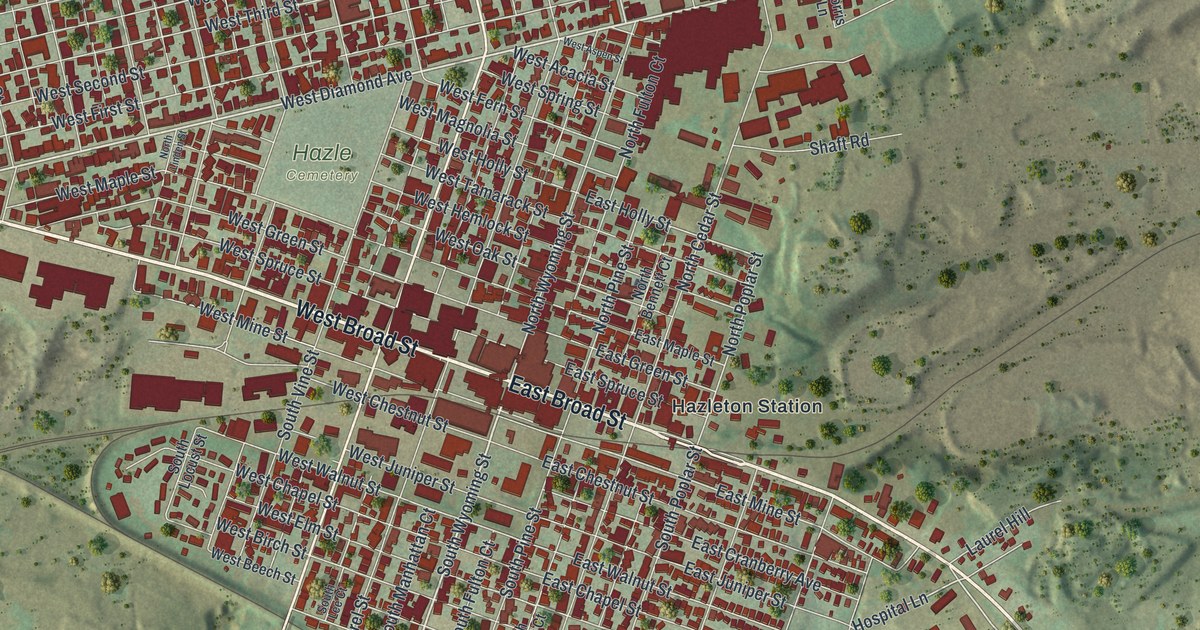 Map of Hazleton, Pennsylvania in 2026
