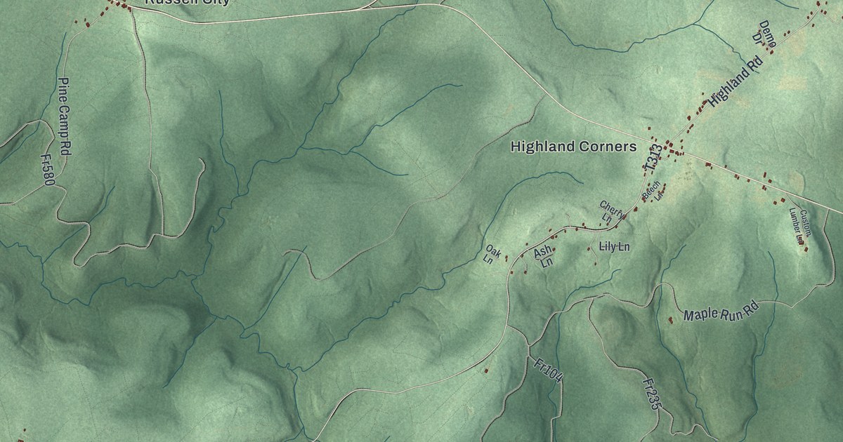 Map of Highland, Elk County, Pennsylvania in 2026