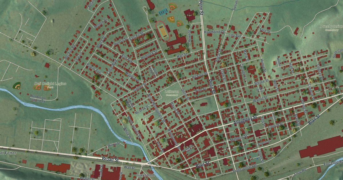 Map of Hollidaysburg, Pennsylvania in 2026