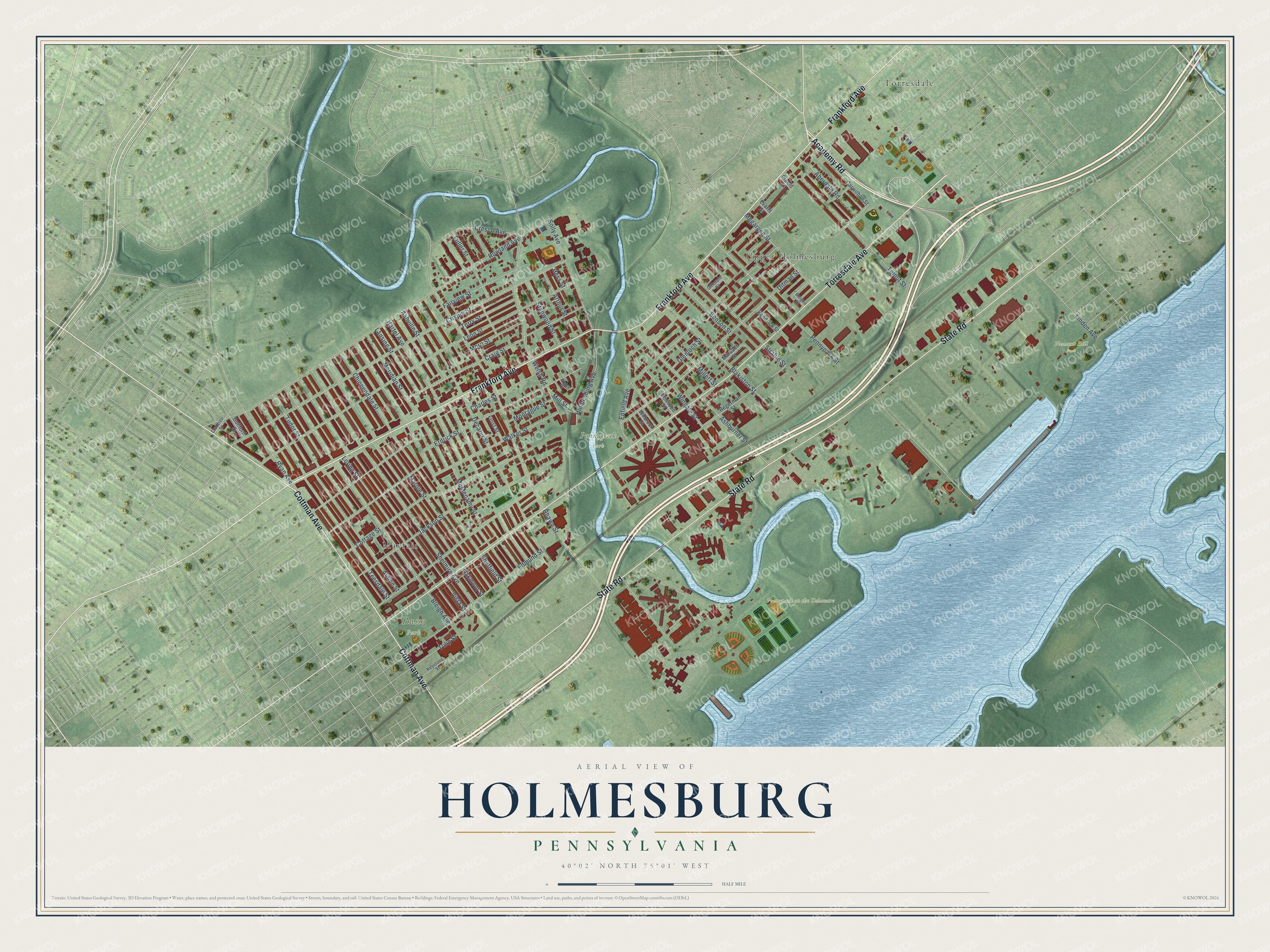 Watermarked full-map preview of Holmesburg, Pennsylvania