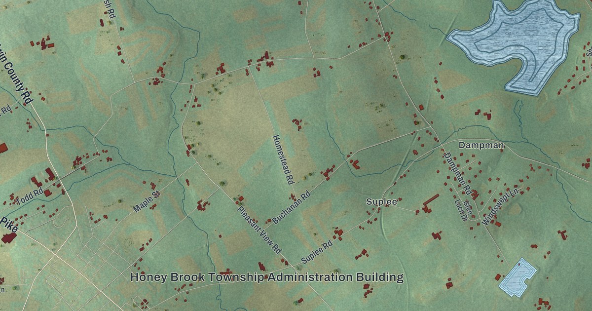 Map of Honey Brook Township, Pennsylvania in 2026