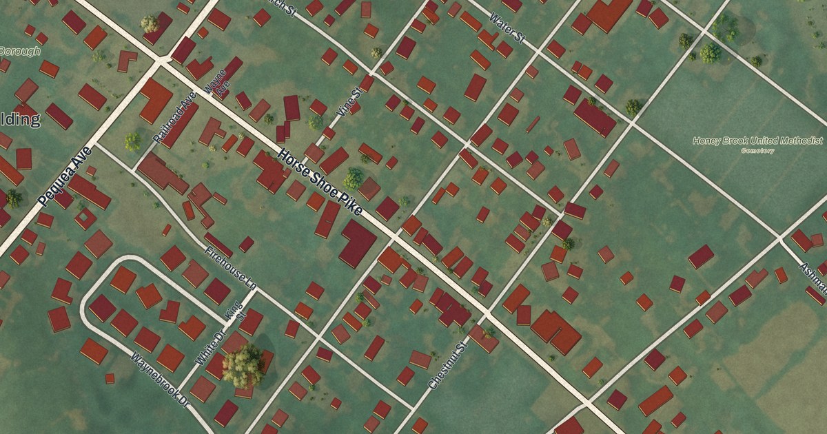 Map of Honey Brook Borough, Pennsylvania in 2026