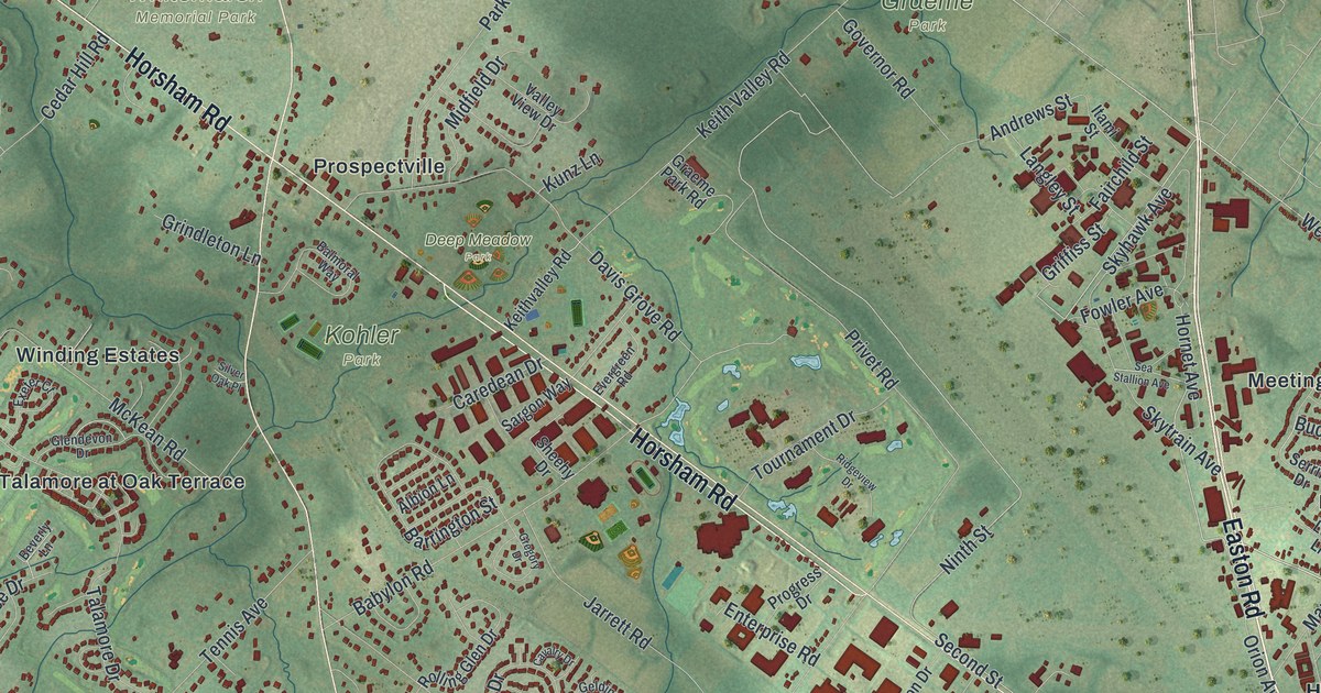 Map of Horsham, Pennsylvania in 2026