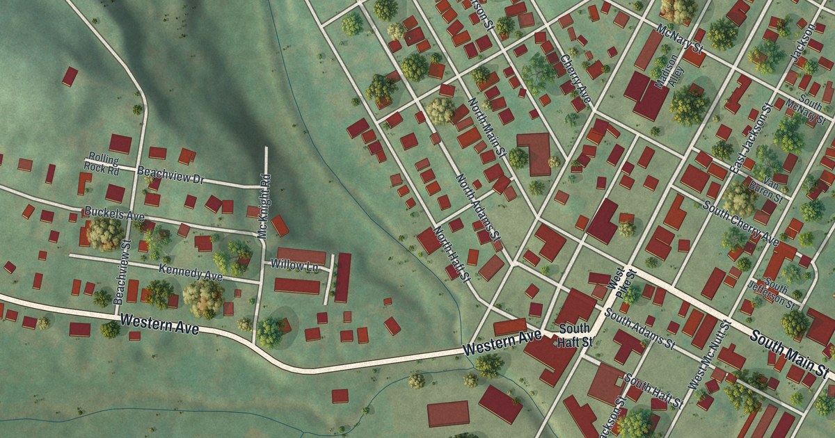 Map of Houston, Pennsylvania in 2026