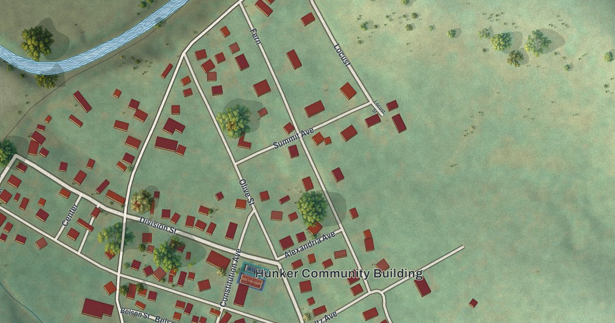 Map of Hunker, Pennsylvania in 2026