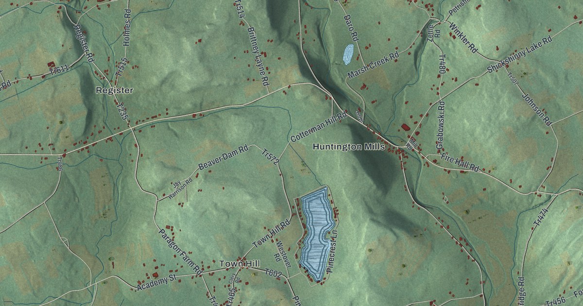 Map of Huntington, Luzerne County, Pennsylvania in 2026