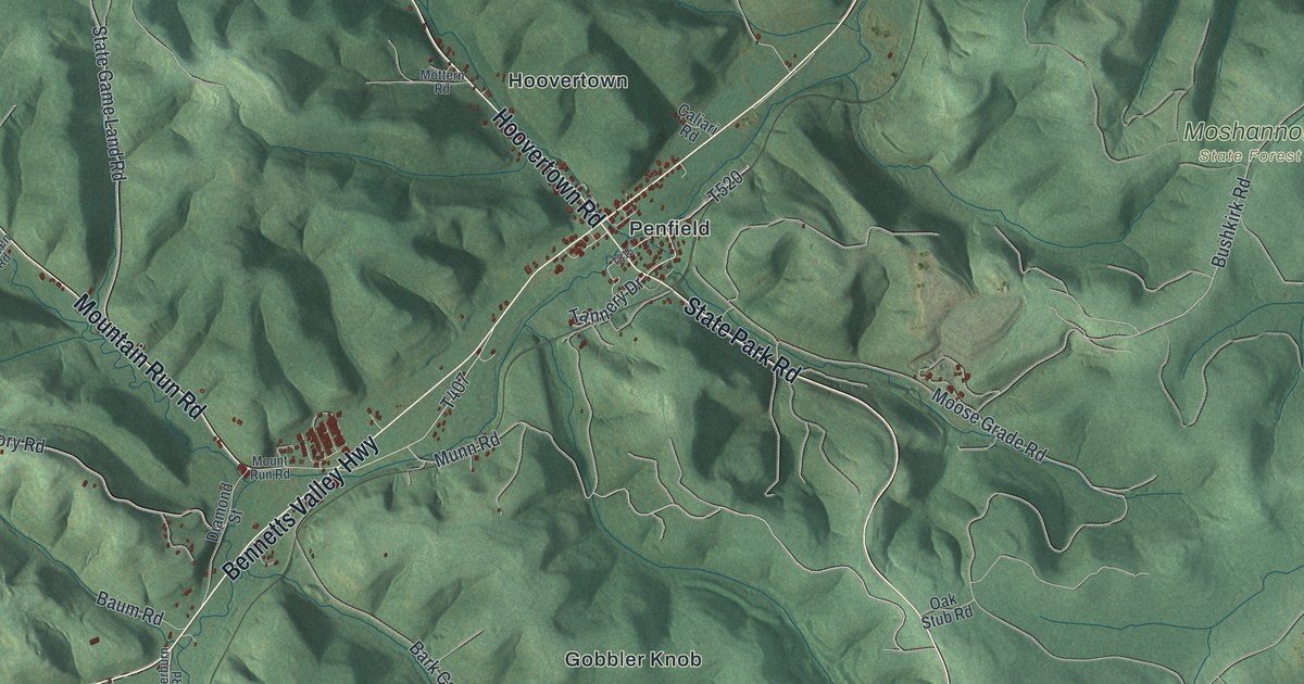 Map of Huston, Clearfield County, Pennsylvania in 2026