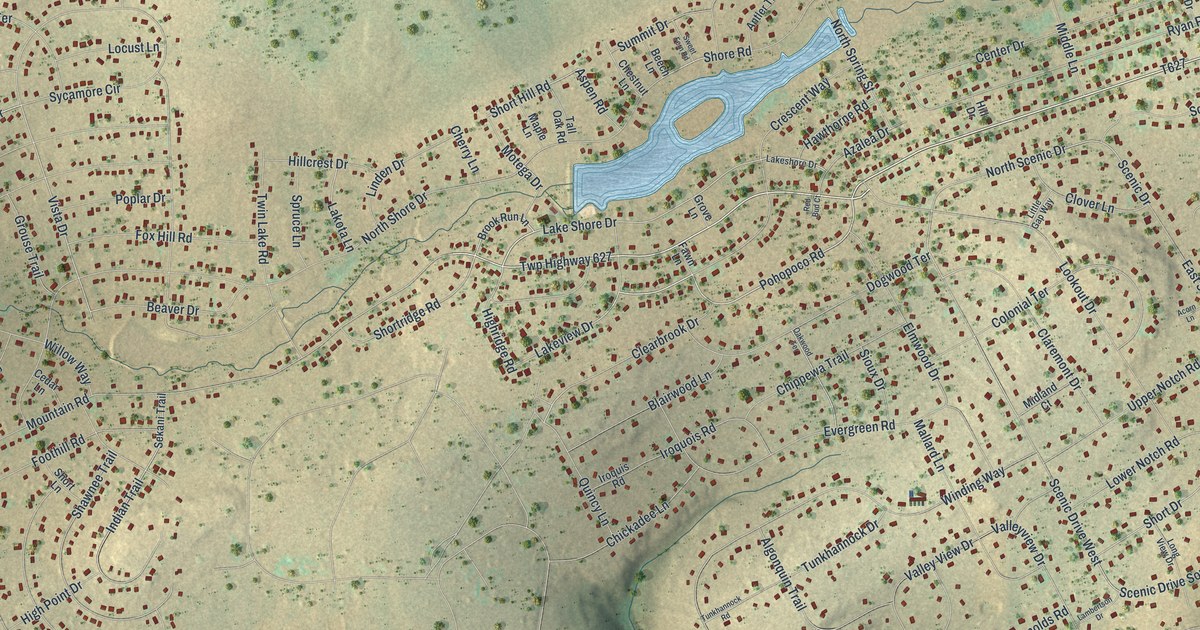 Map of Indian Mountain Lake, Pennsylvania in 2026