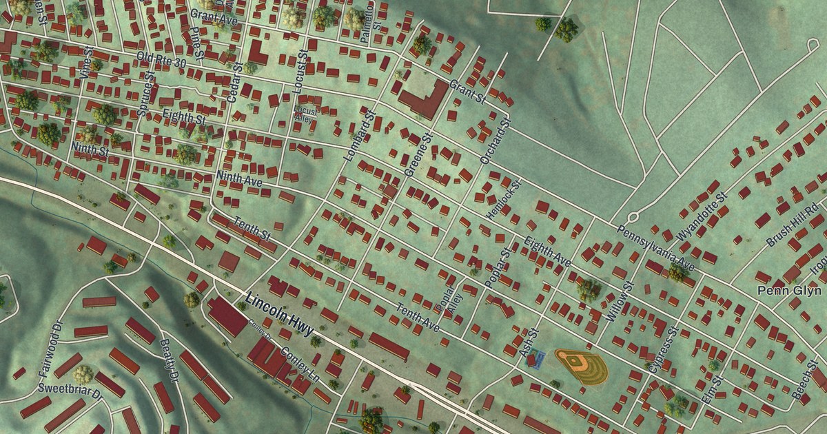 Map of Irwin, Westmoreland County, Pennsylvania in 2026