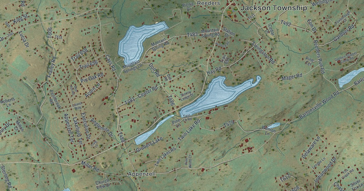 Map of Jackson, Monroe County, Pennsylvania in 2026