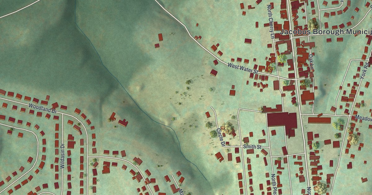 Map of Jacobus, Pennsylvania in 2026