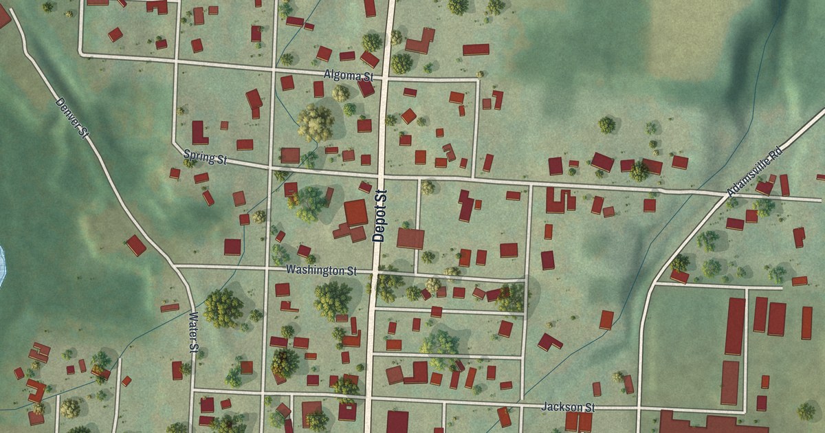 Map of Jamestown, Pennsylvania in 2026