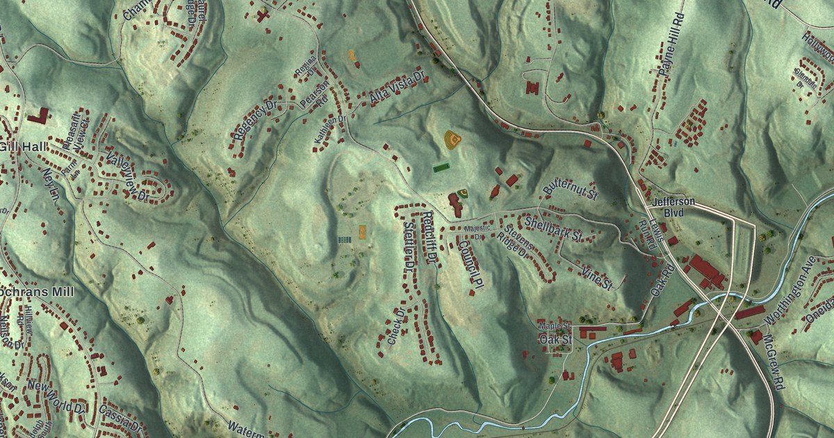 Map of Jefferson Hills, Pennsylvania in 2026