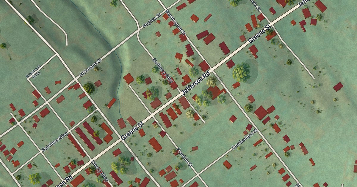 Map of Jefferson Borough, Greene County, Pennsylvania in 2026