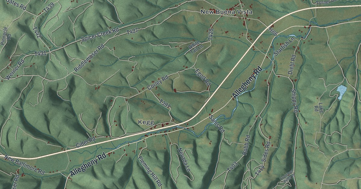 Map of Juniata, Bedford County, Pennsylvania in 2026