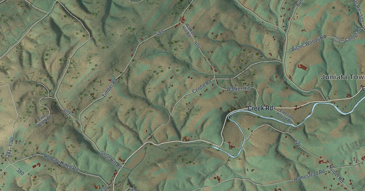 Map of Juniata, Perry County, Pennsylvania in 2026