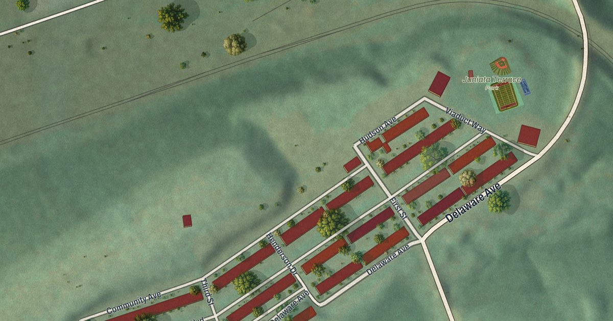 Map of Juniata Terrace, Pennsylvania in 2026