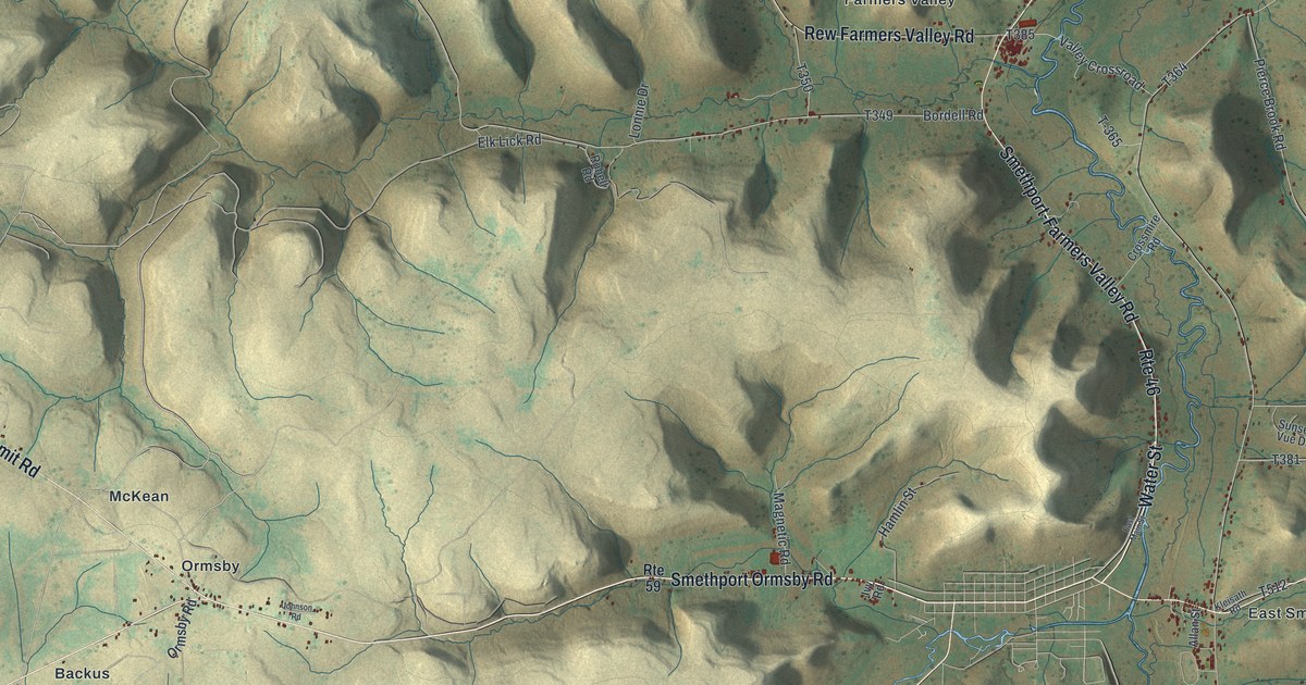 Map of Keating, McKean County, Pennsylvania in 2026