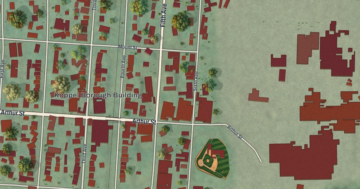 Map of Koppel, Pennsylvania in 2026