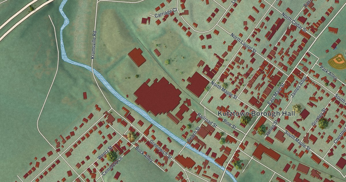 Map of Kutztown, Pennsylvania in 2026