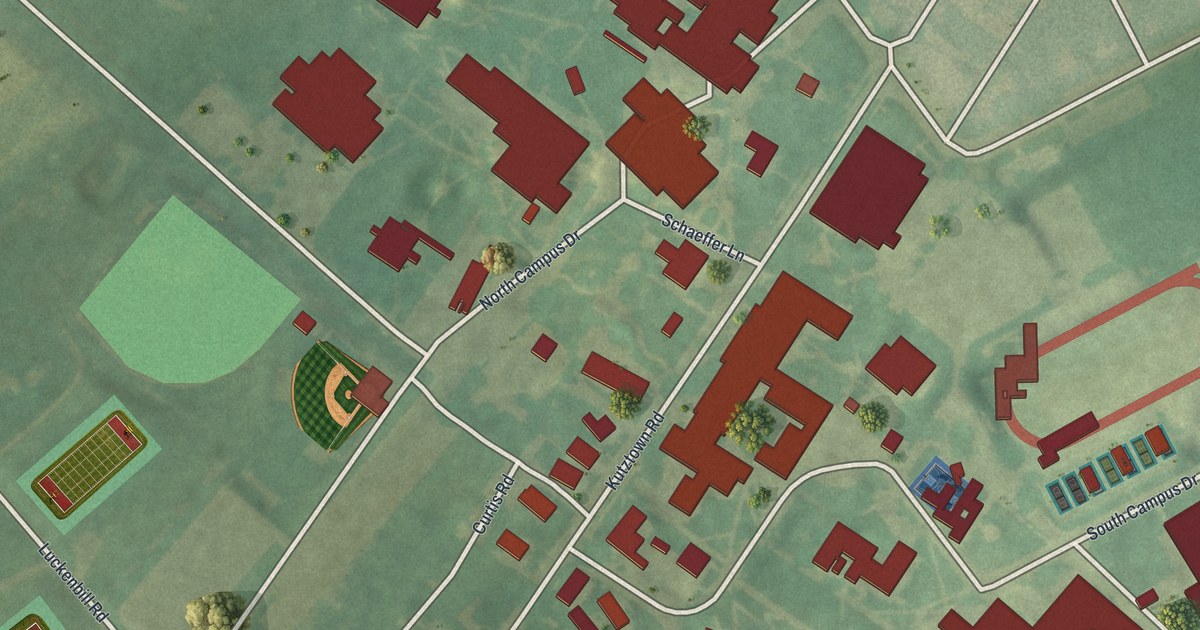 Map of Kutztown University, Pennsylvania in 2026