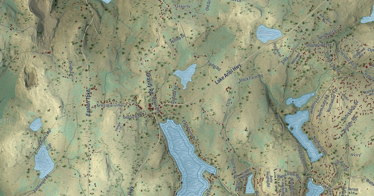 Map of Lake, Wayne County, Pennsylvania in 2026